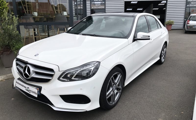 Mercedes Classe E AMG blanche dans la Manche Normandie